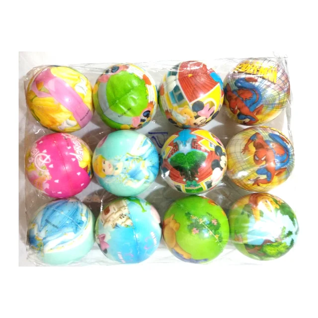 Stress Reliever Disney Cartoon Print Balls (Pack of 9) - 0