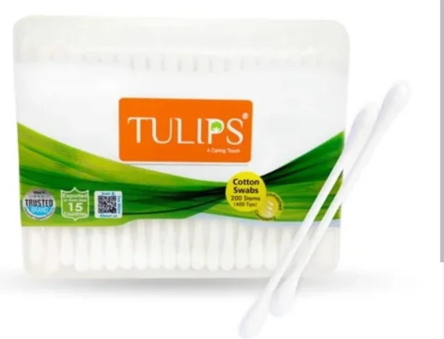 Tulips Cotton Swabs 200 Stems Box