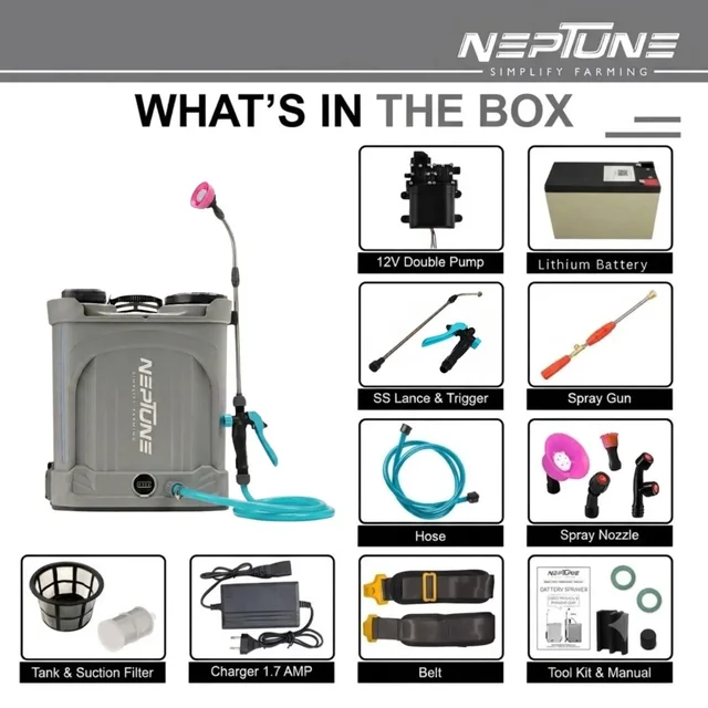 Neptune Lithium Battery Sprayer LTB14+ 20Ltr tank capacity