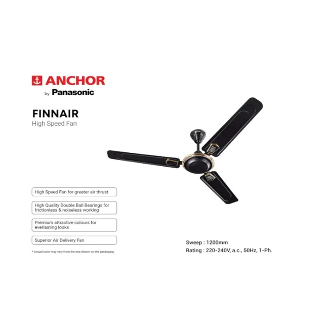Anchor By Panasonic Anchor Finnair 1200MM Ceiling Fan - Smoke Brown Briken
