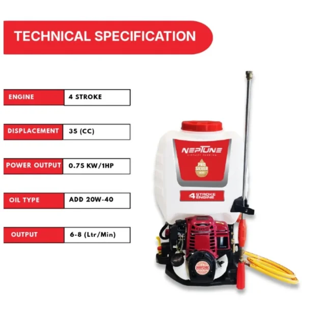 Neptune 4Stroke 35CC Knapsack Power Sprayer VN-980