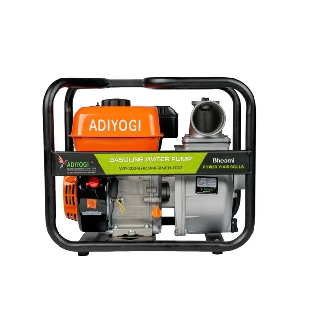 Adiyogi Bhoomi 3"inch Water pump|212CC 6.5HP Heavy duty petrol engine