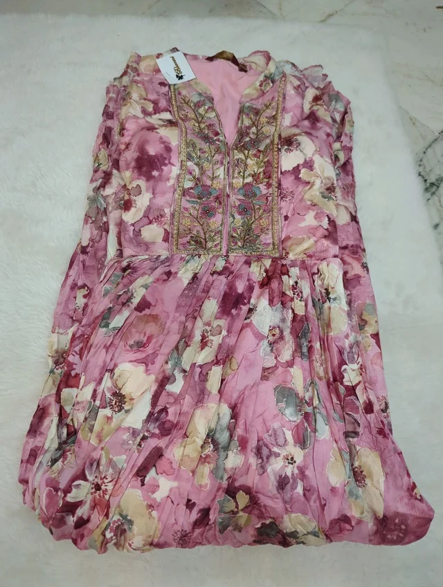 Designer Pure Chiniya Frock 