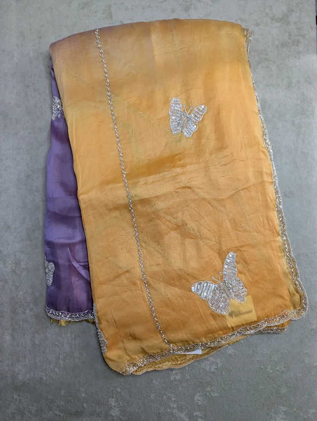 Party Wear Saree With Maggam Woork 8510
