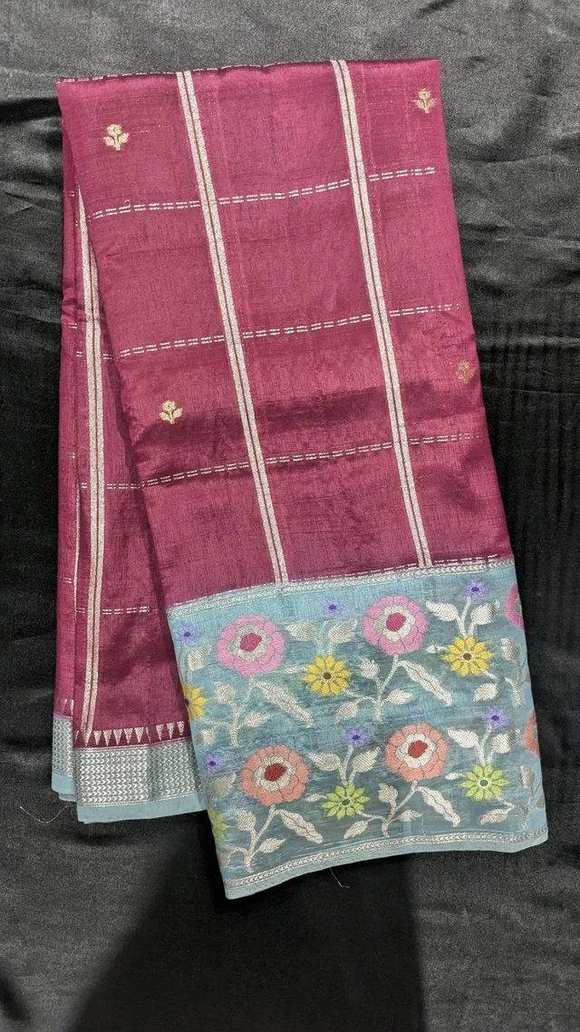 tusser mango checks(11090)