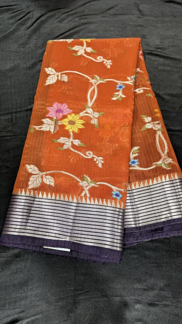 pure mango tusser jamdhani(11089) 44 Inches 