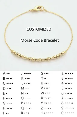 silver morse code -(each) (Anti-tarnished) 1 Yr Warranty ( PRE-ORDER)