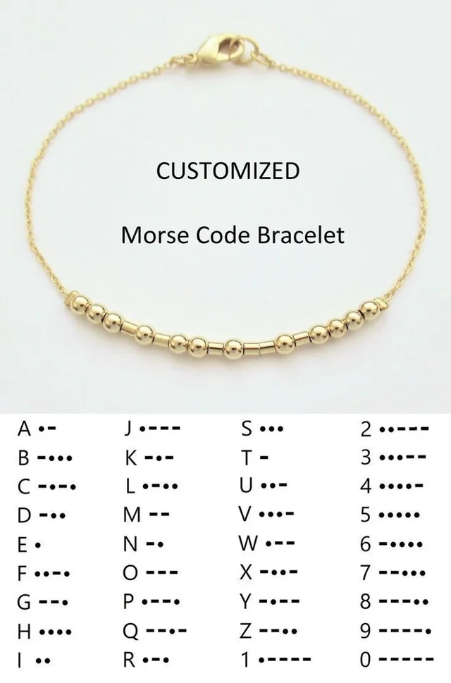 silver morse code -(each) (Anti-tarnished) 1 Yr Warranty ( PRE-ORDER)