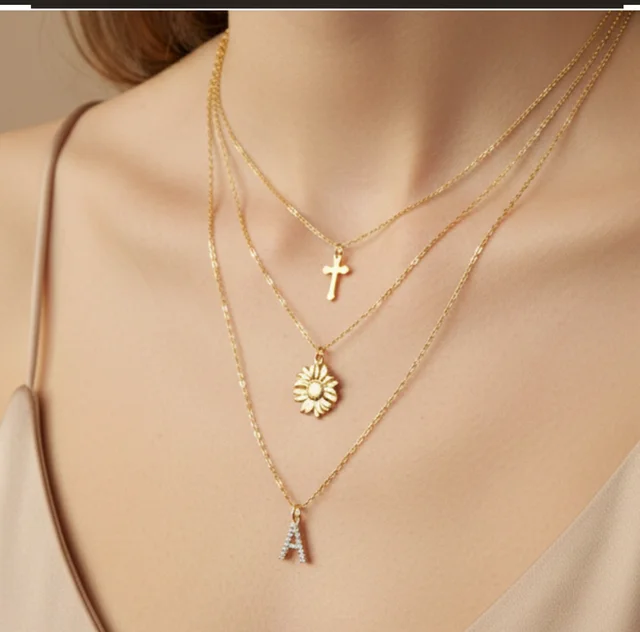 initial chain necklace (only) (1 year warranty)