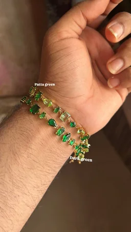 Emerald Vine bracelet - patta green