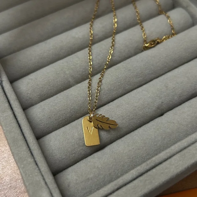 custom hidden letter necklace (1 year warranty)