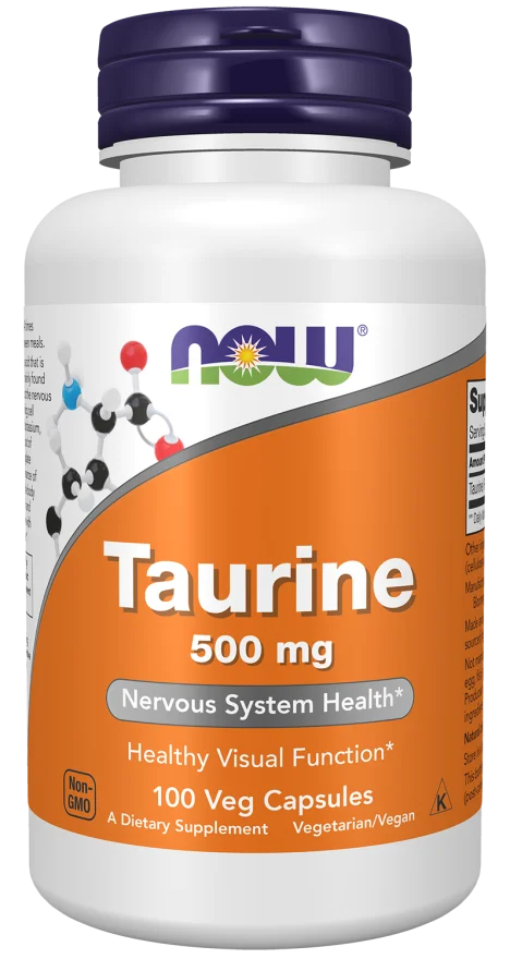 Now Taurine 500mg - 100 Capsules