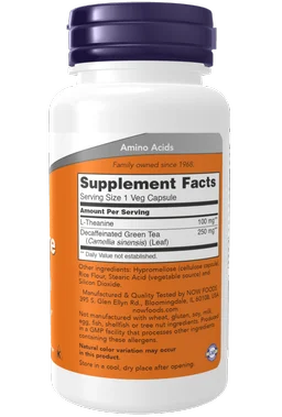 Now L-Theanine 100 mg 90 Veg Capsules - 90 Veg Capsules