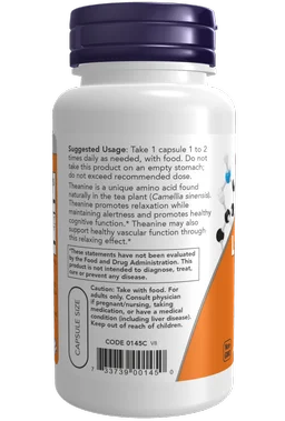 Now L-Theanine 100 mg 90 Veg Capsules - 90 Veg Capsules