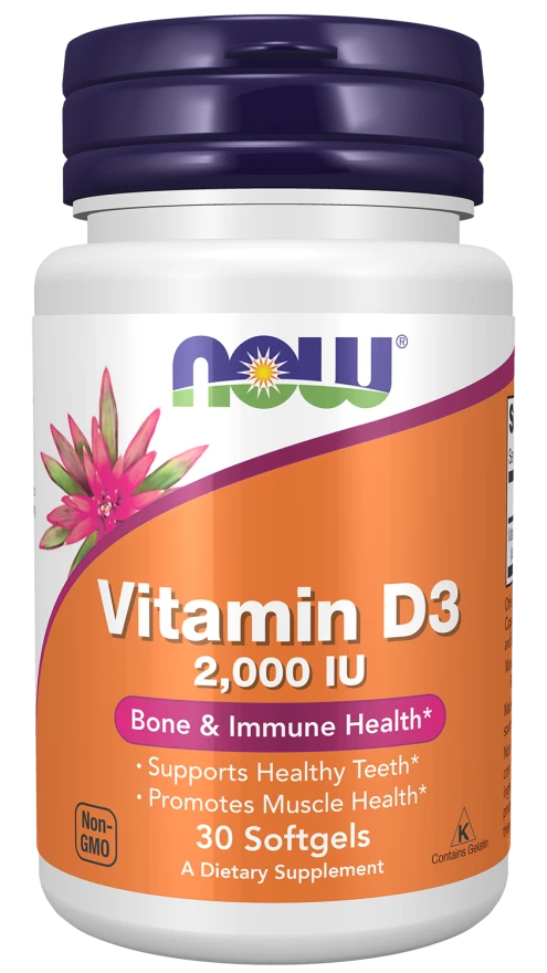 Now Vitamin D-3 2000 IU - 30 Softgels, NA