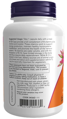 Now Vitamin B-100 - 100 Veg Capsules