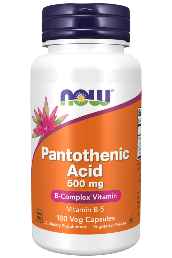 Now Pantothenic Acid 500 mg - 100 Veg Capsules