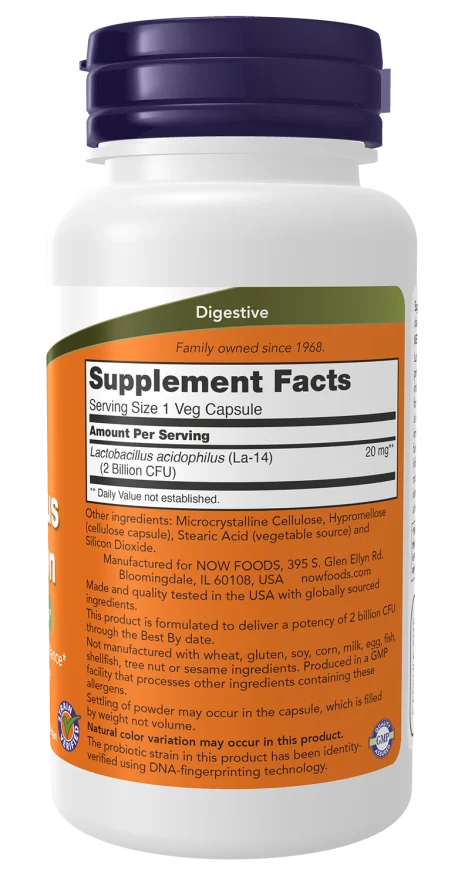 Now Acidophilus Two Billion - 100 Veg Capsules