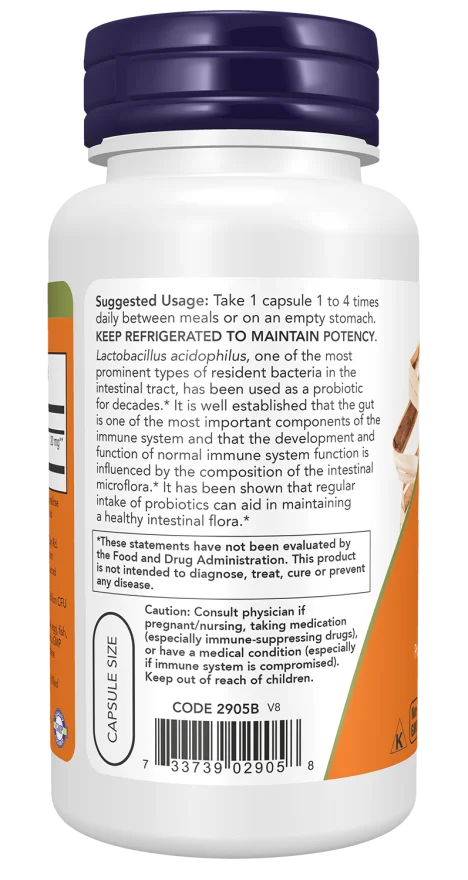 Now Acidophilus Two Billion - 100 Veg Capsules