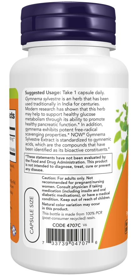 Now Gymnema Sylvestre Extract 400 mg - 90 Veg Capsules