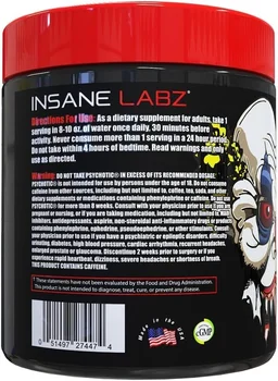 Insane Labz Psychotic Pre Workout - 60 servings, Grape