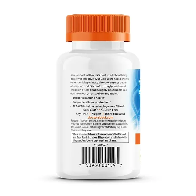 Doctor's best High Absorption Iron 27mg - 120 Tablets