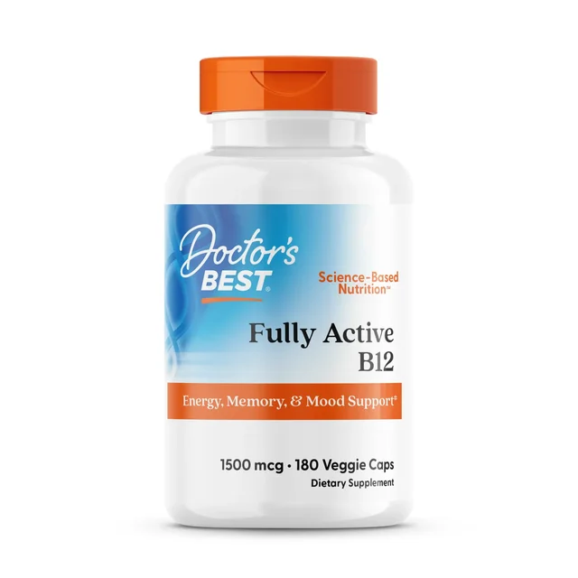 Doctor's Best Fully Active B12, 1,500 mcg - 180 Veggie Caps