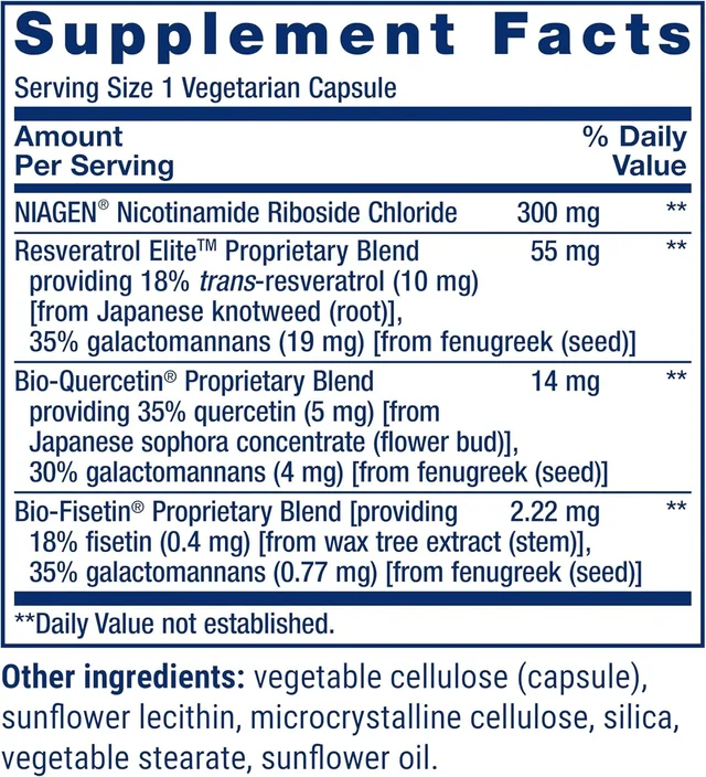 Life Extension NAD+ Cell Regenerator 300mg - 30 Vegetarian capsules