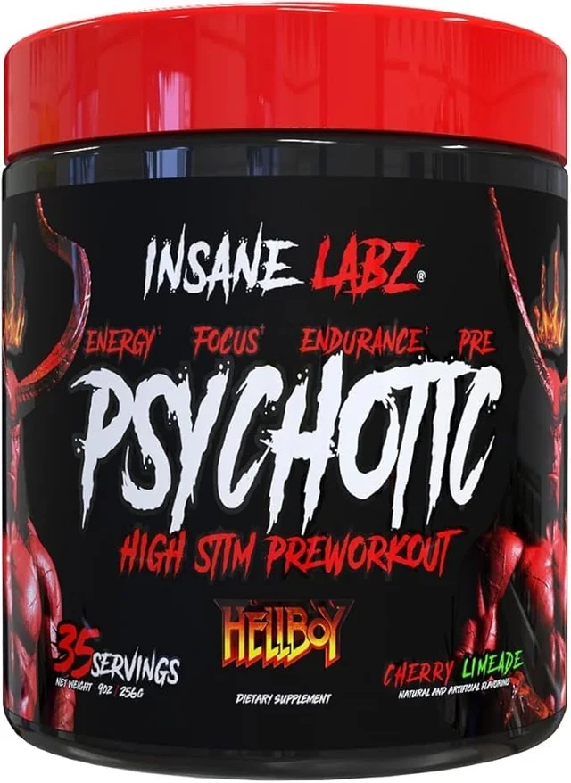 Insane labz Psychotic Hellboy Pre Workout Cherry Limeade Flavor 250 g