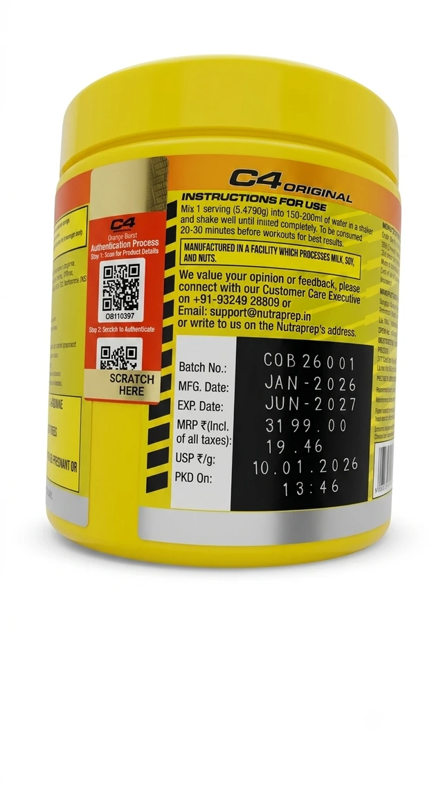 Cellucor C4 Original Pre-Workout - 30 servings, Orange Burst