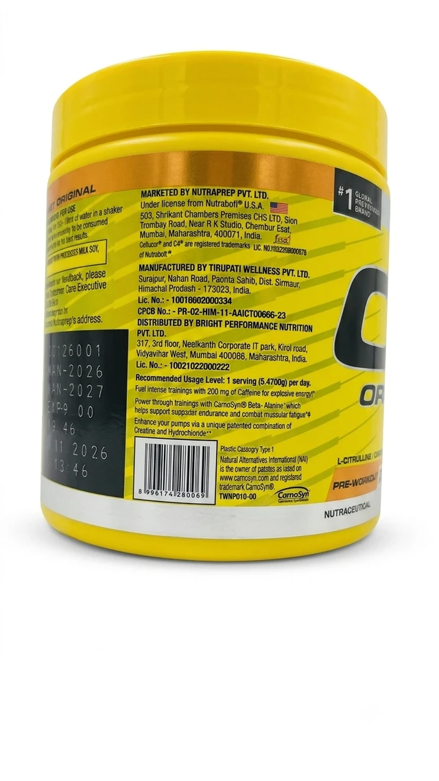 Cellucor C4 Original Pre-Workout - 30 servings, Orange Burst