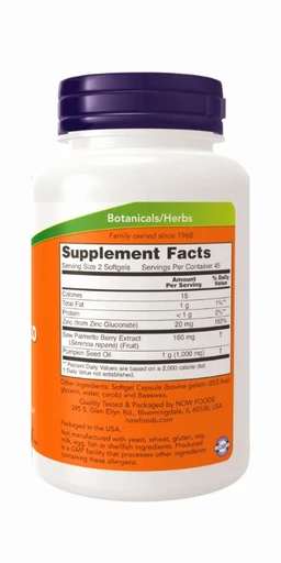 Now Saw Palmetto Extract 160 gm - 90 Softgels