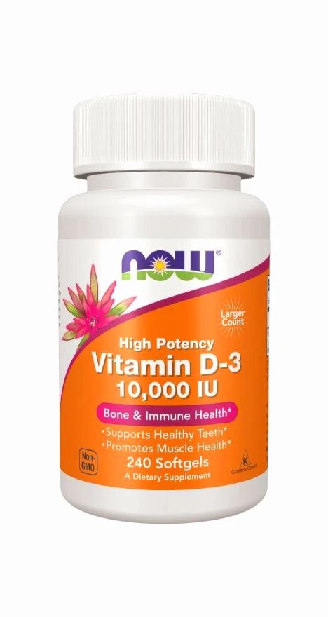 Now Vitamin D-3 10,000 IU- - 120 Softgels