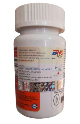 Now Vitamin D-3 10,000 IU- - 120 Softgels