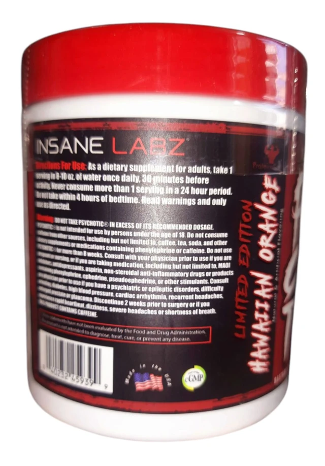 Insane Labz Psychotic 35 servings - Hawaiian Orange