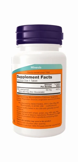 Now Zinc 50 mg - 250 Tablets