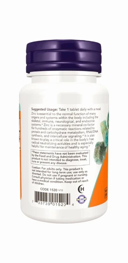 Now Zinc 50 mg - 250 Tablets