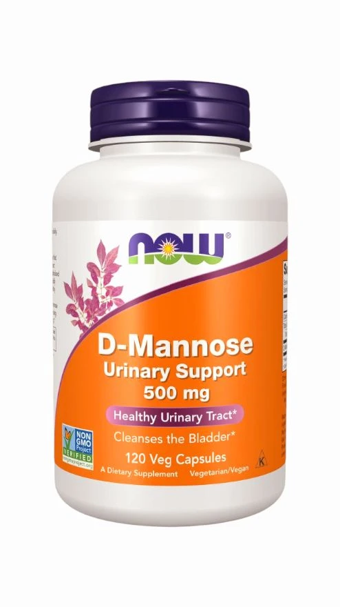 Now D-Mannose Urinary Support 500 mg - 120 Veg Capsules