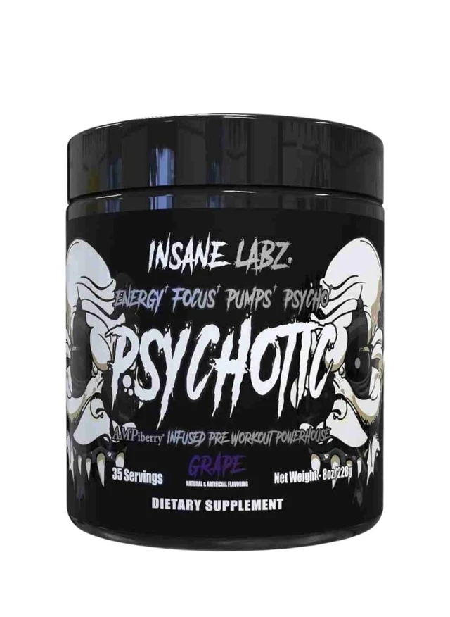 Insane Labz Psychotic Black 35servings - 228g, Grape