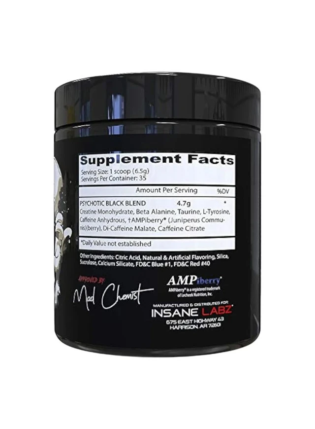 Insane Labz Psychotic Black 35servings - 228g, Grape