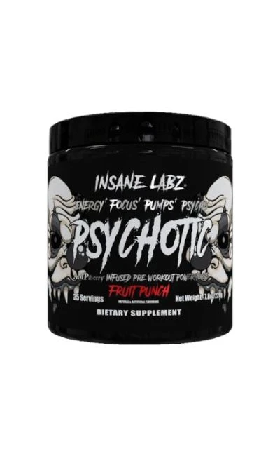 Insane Labz Psychotic Black 35servings - 228g, Fruit Punch
