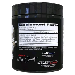 Insane Labz Psychotic Black 35servings - 228g, Fruit Punch
