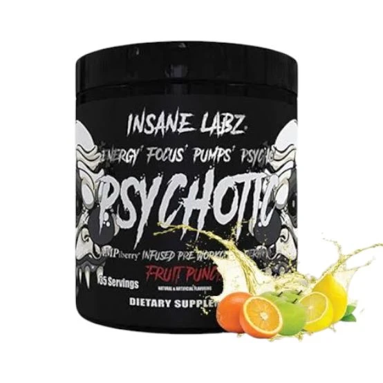 Insane Labz Psychotic Black 35servings - 228g, Fruit Punch