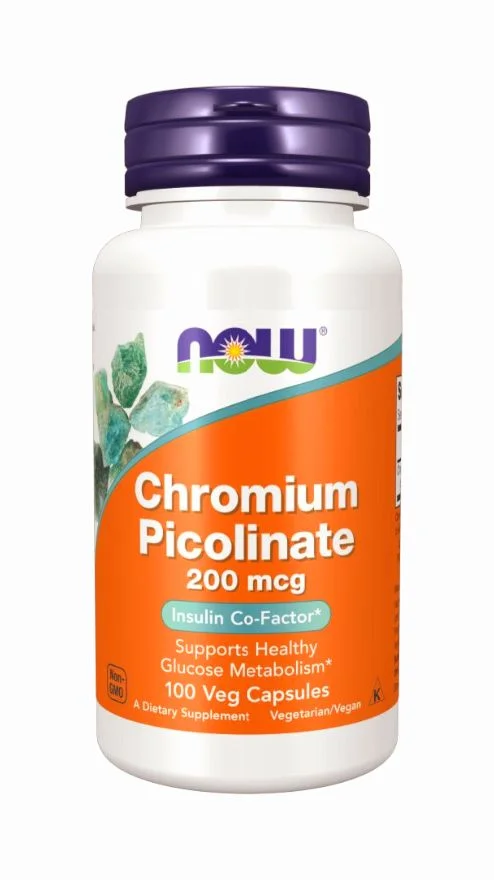 Now Chromium Picolinate 200 mcg Veg Capsules - 100