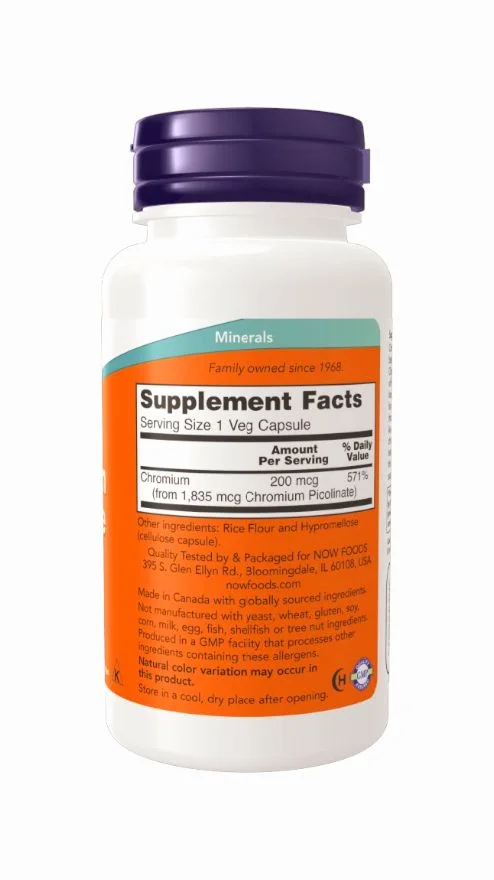Now Chromium Picolinate 200 mcg Veg Capsules - 100