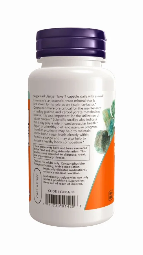 Now Chromium Picolinate 200 mcg Veg Capsules - 100