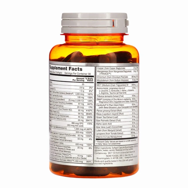 NOW Sports Men's Active Sports Multi - 90 Softgels