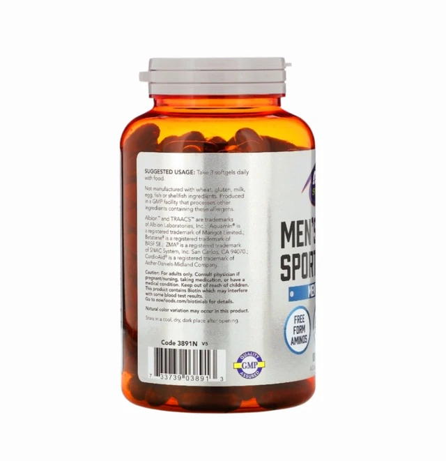 NOW Sports Men's Active Sports Multi - 90 Softgels
