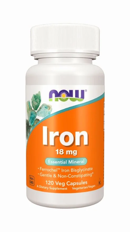 Now Iron 18 mg Veg Capsules - 120 Veg Capsules