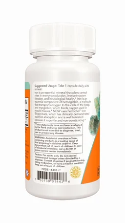 Now Iron 18 mg Veg Capsules - 120 Veg Capsules